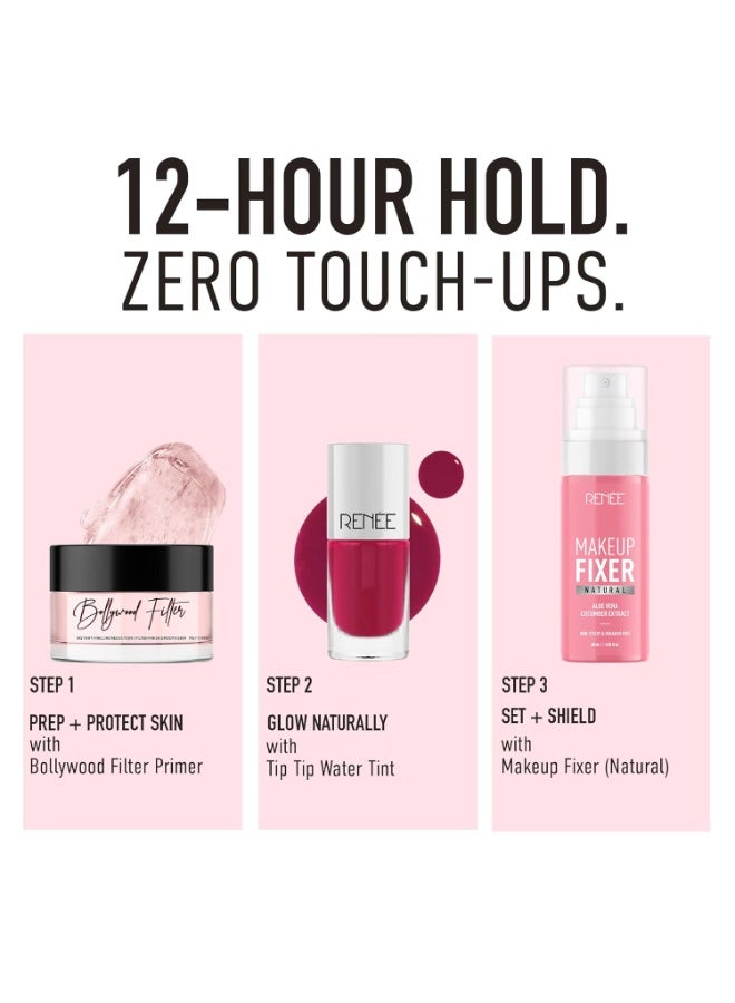 RENEE Natural Makeup Fixer For Face | Non-Sticky, Dewy Finish | With Aloe Vera & Cucumber Extract | Alcohol-Free, Hydrating Setting Spray | Vegan & Cruelty-Free | 60 ml - Image 2